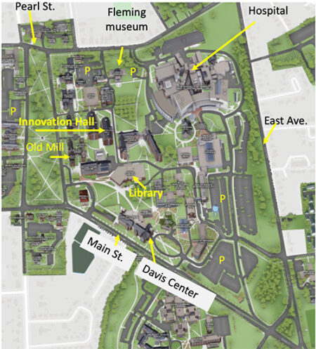 Map showing location of UVM Innovation Center